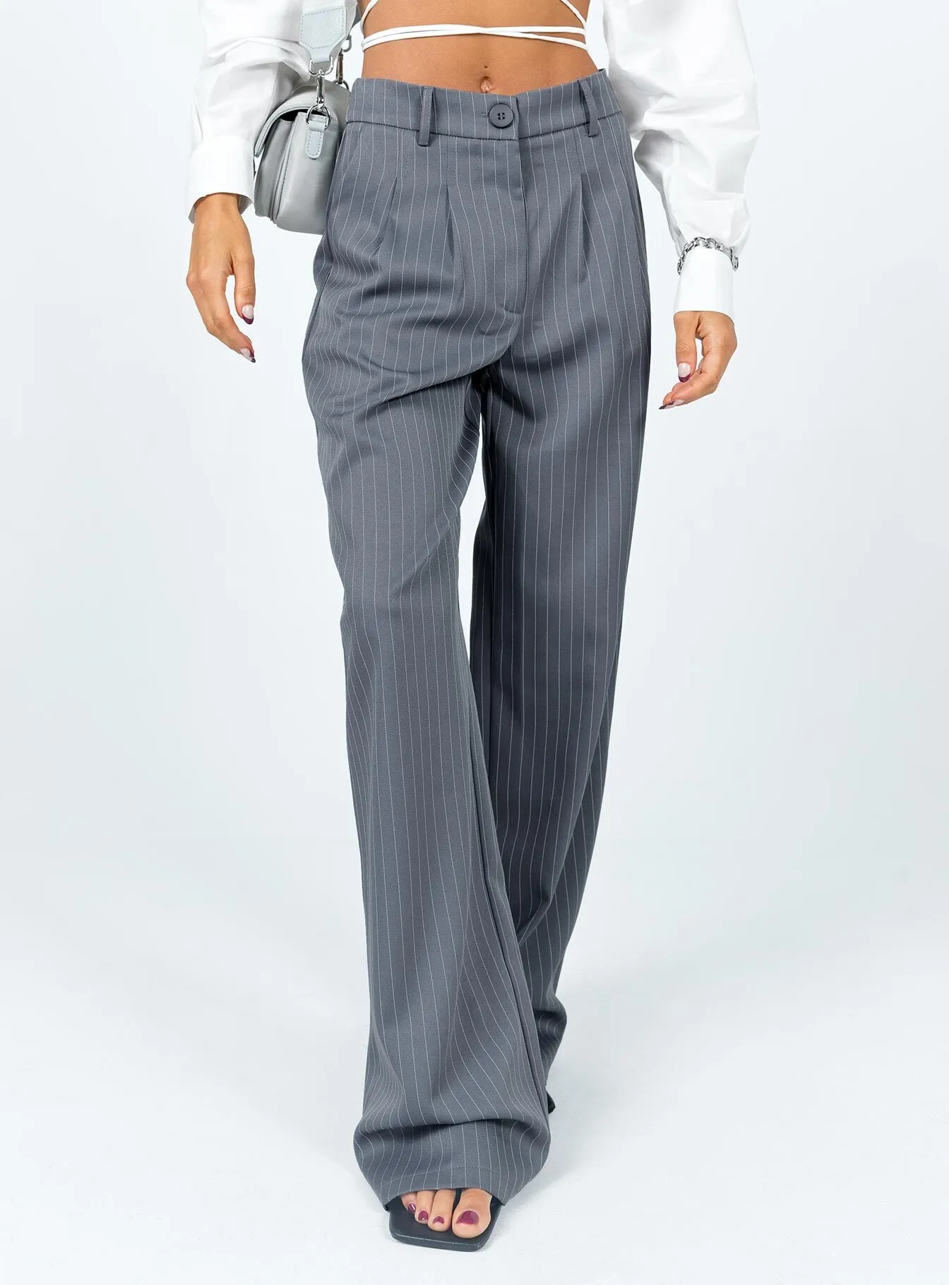 Archer Pants Pinstripe Grey