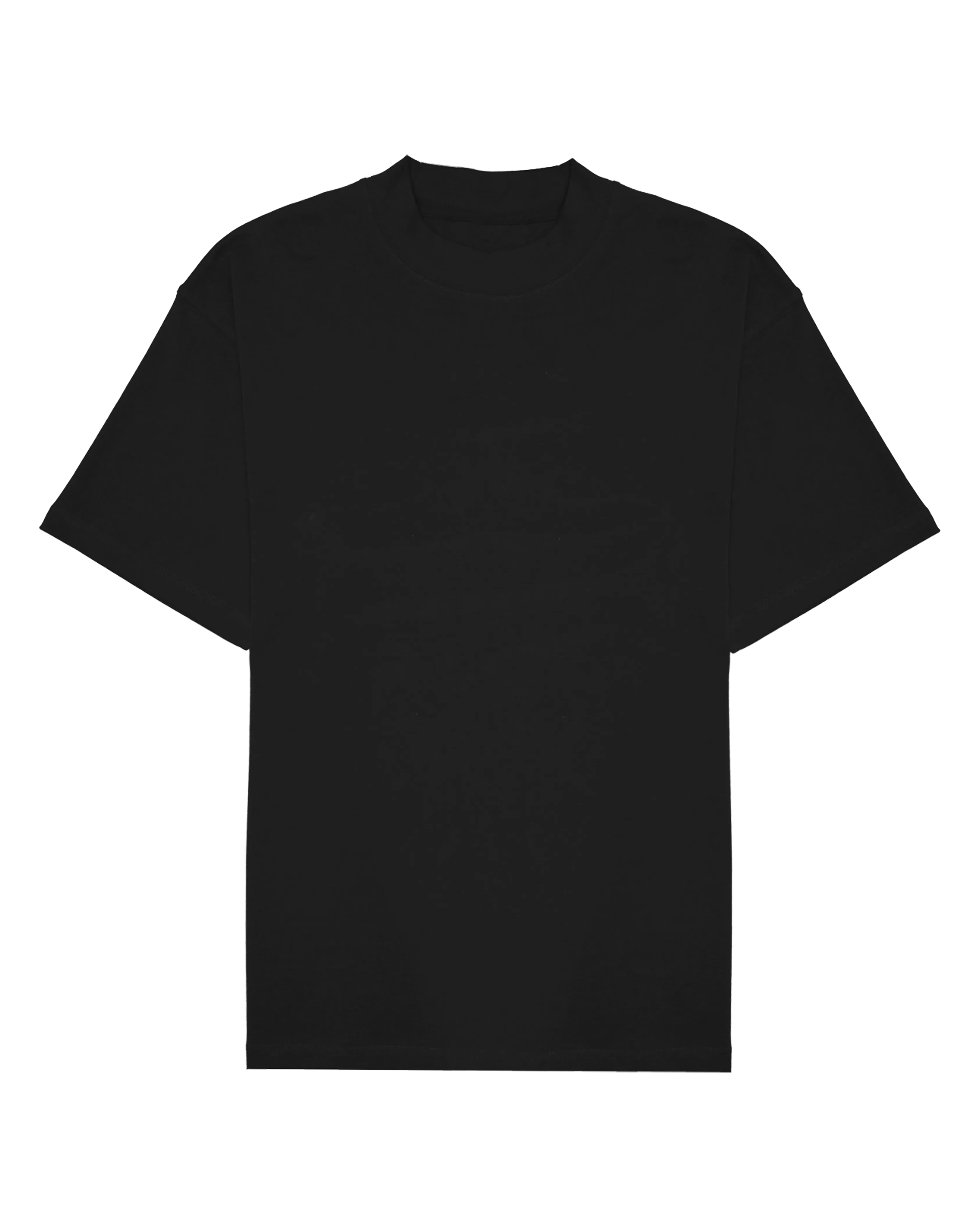 ASHLUXE Logo Blank High neck T-shirt Black