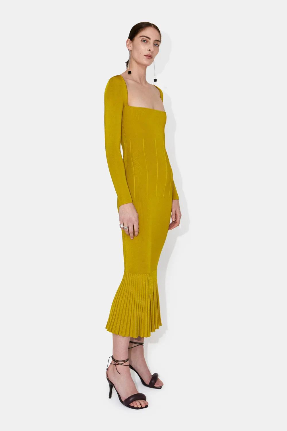 Atalanta Long Sleeved Dress - Citrus