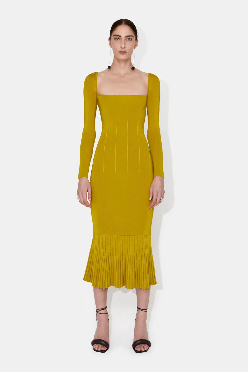 Atalanta Long Sleeved Dress - Citrus