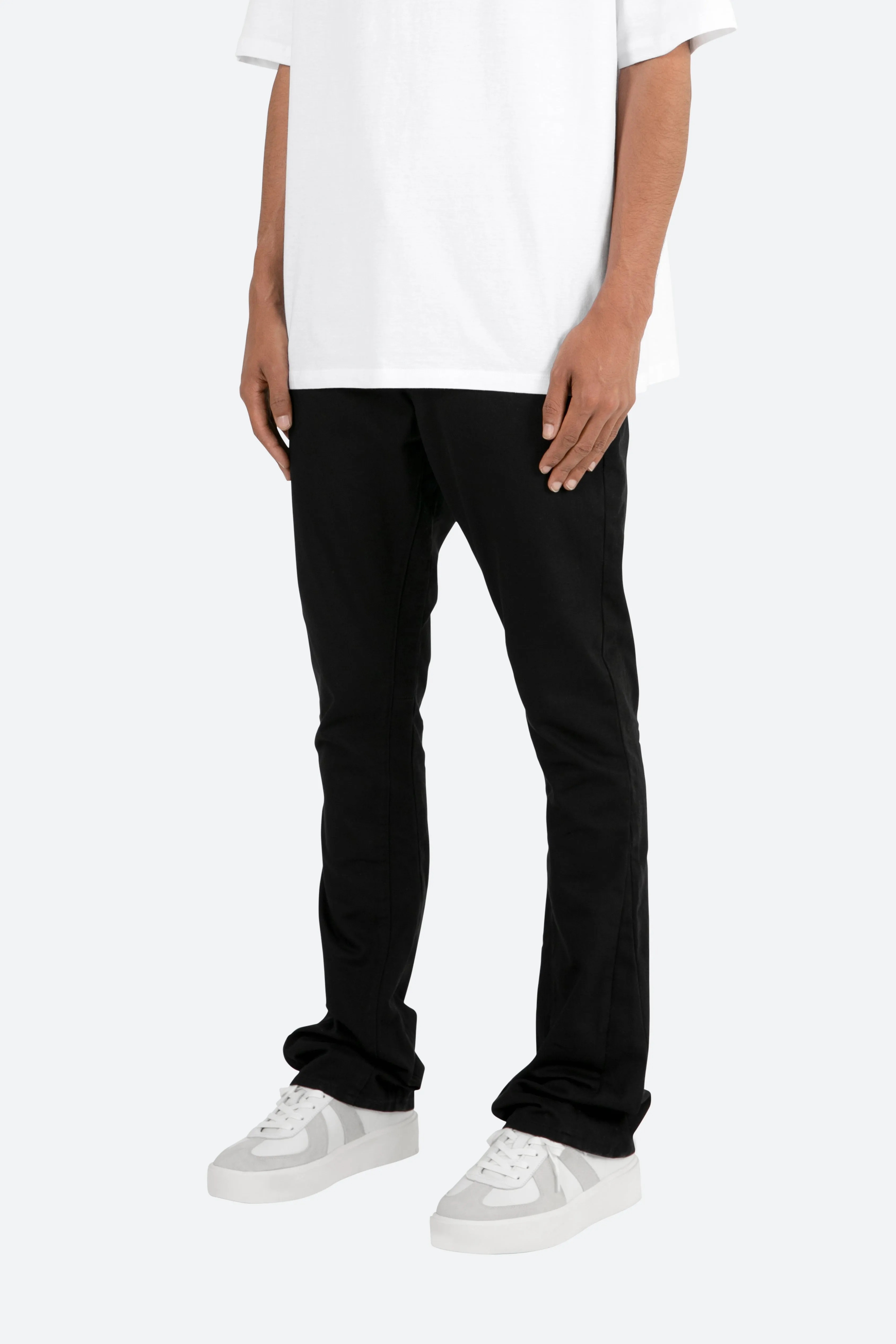 B472 Twill Flare Pants - Black