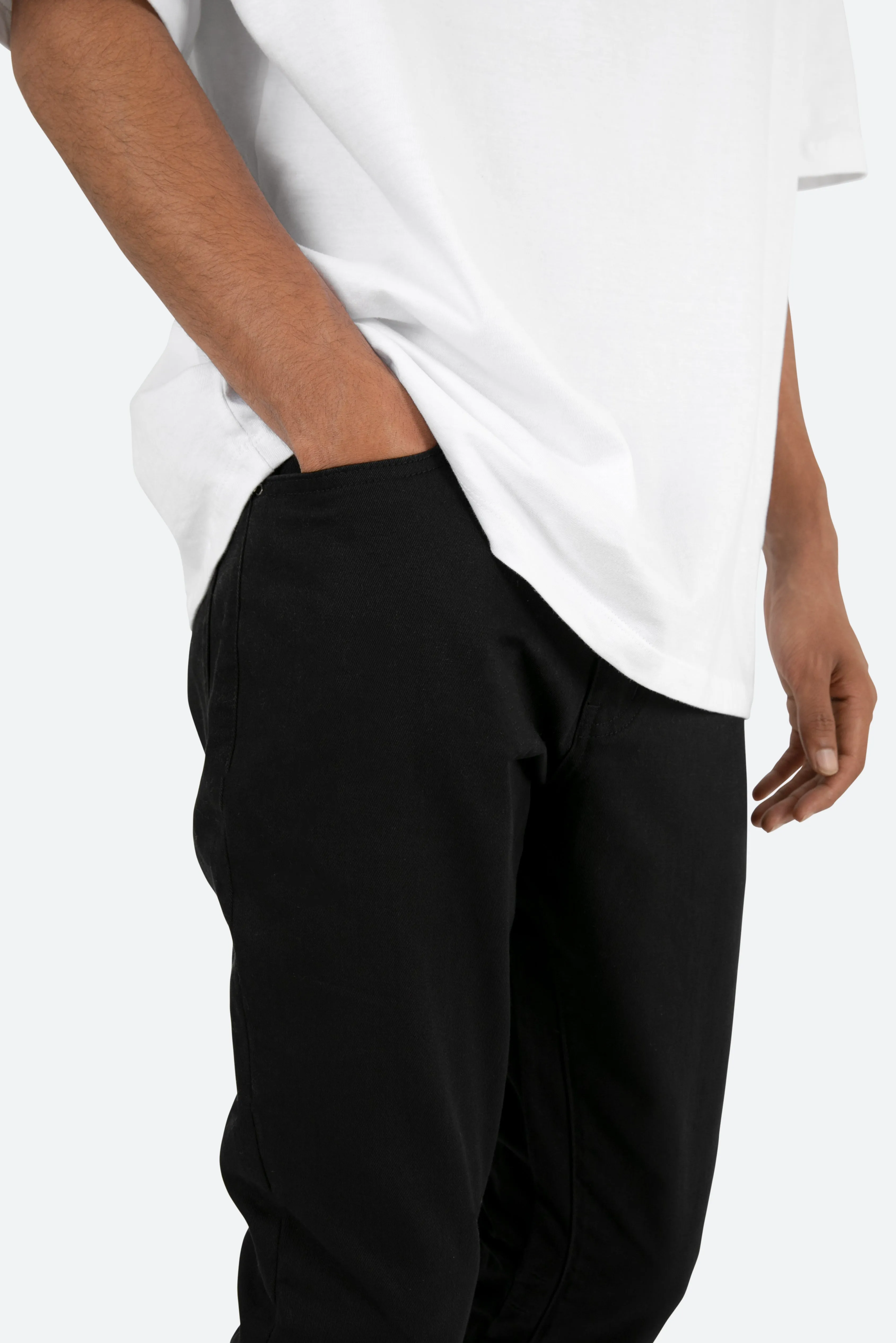 B472 Twill Flare Pants - Black