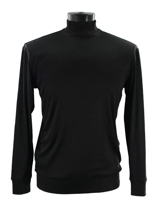 Bassiri Long Sleeve High Neck T-Shirt Black (632)