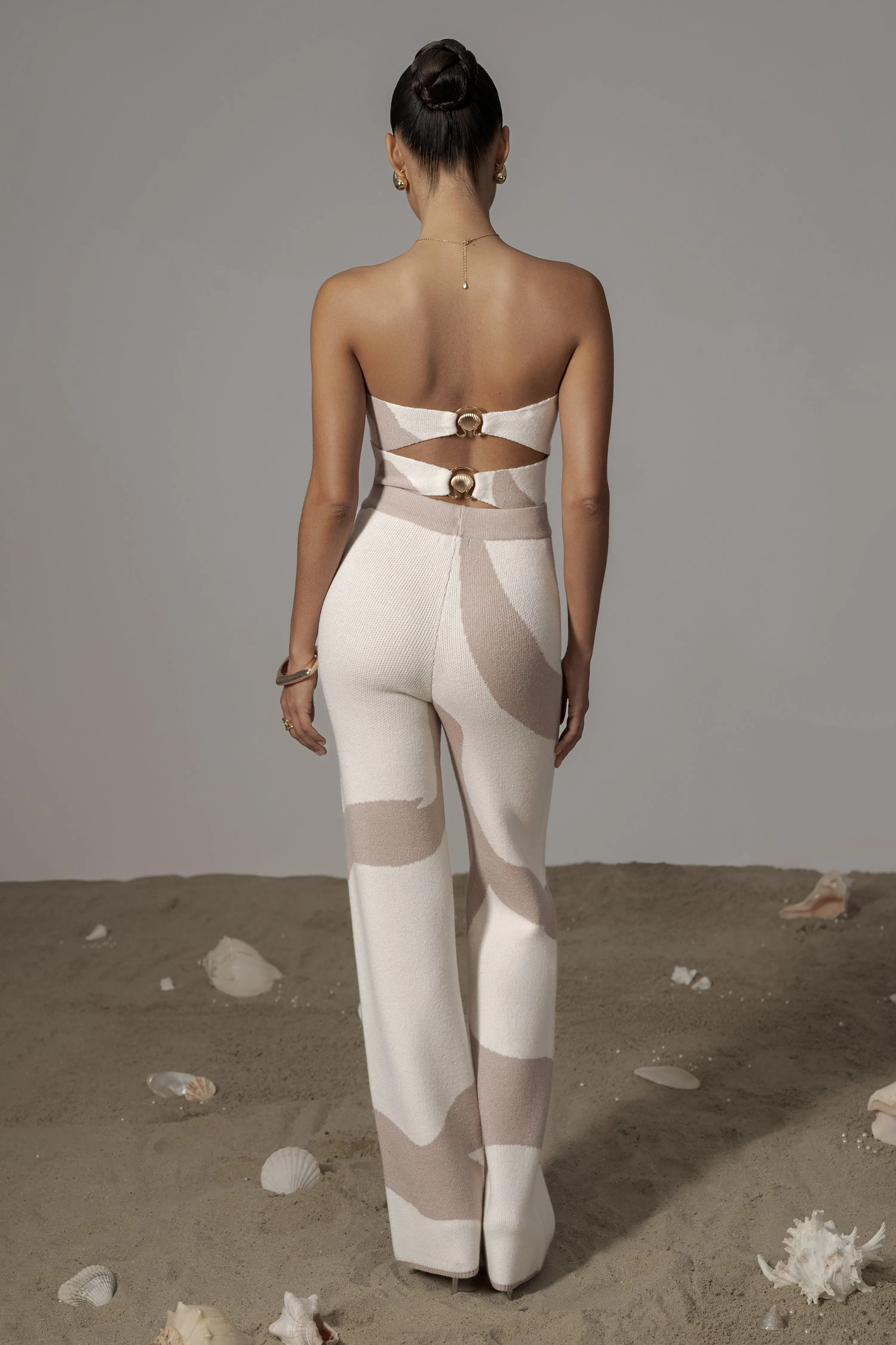 Beige Abstract Tiarra Pants