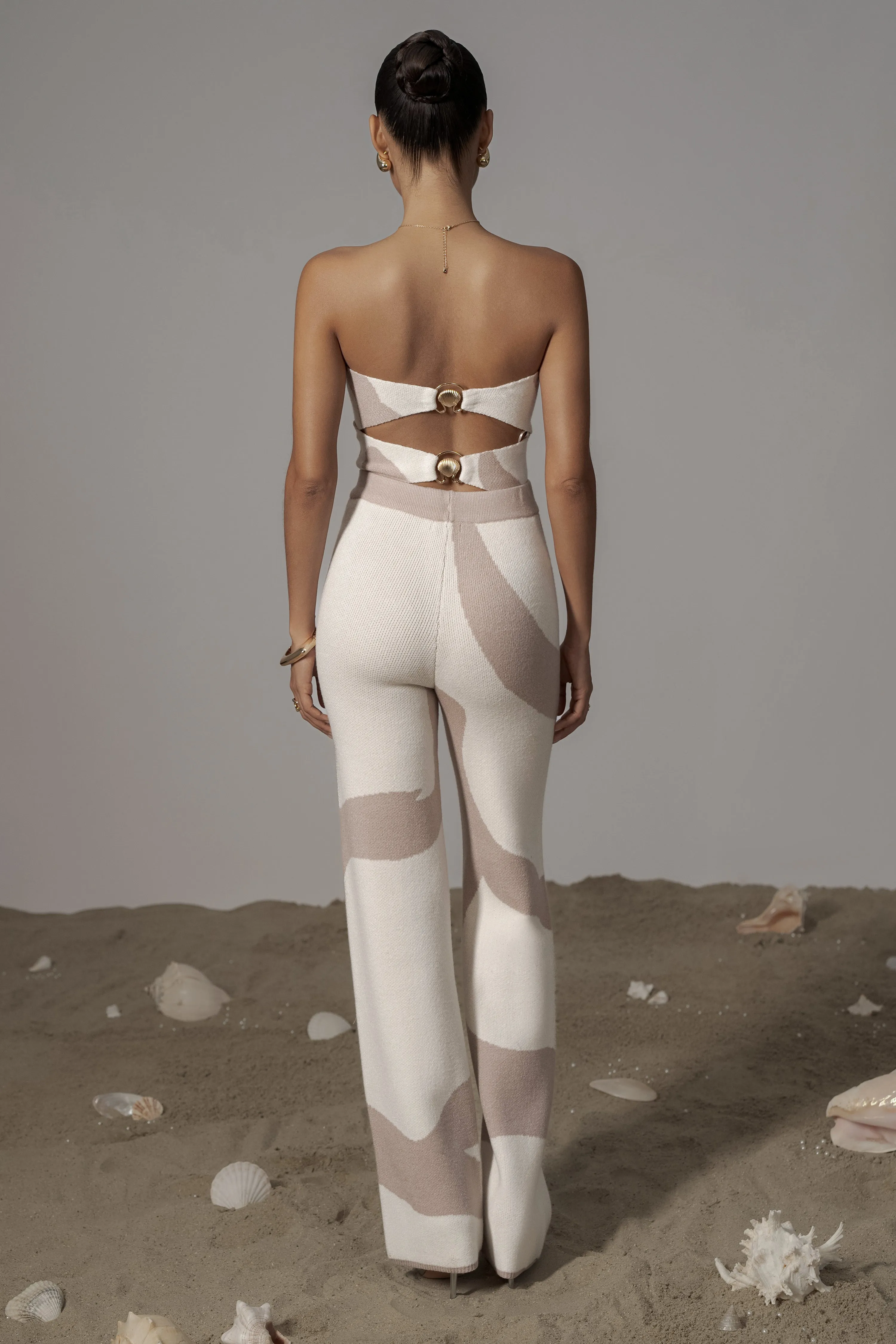 Beige Abstract Tiarra Pants