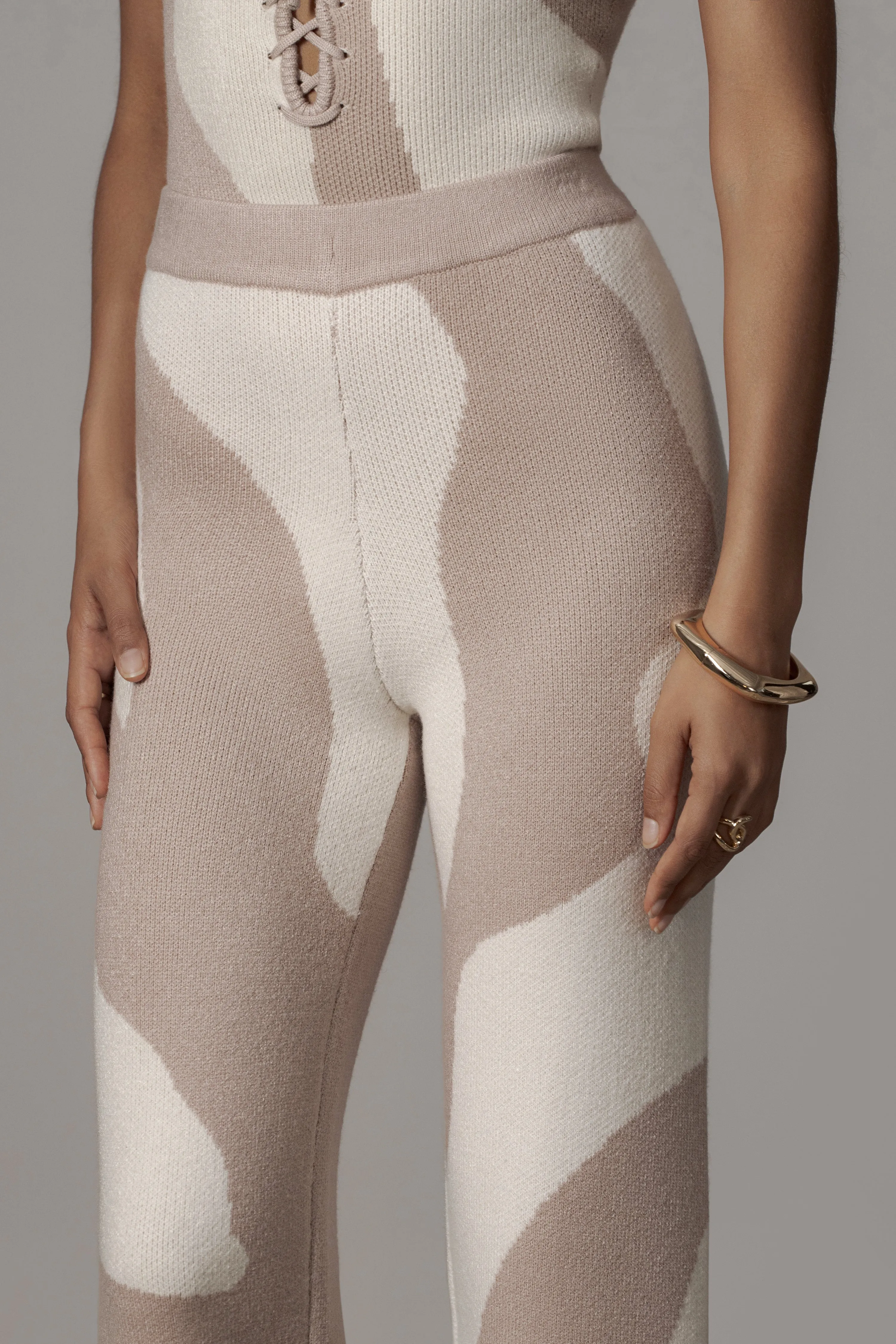 Beige Abstract Tiarra Pants