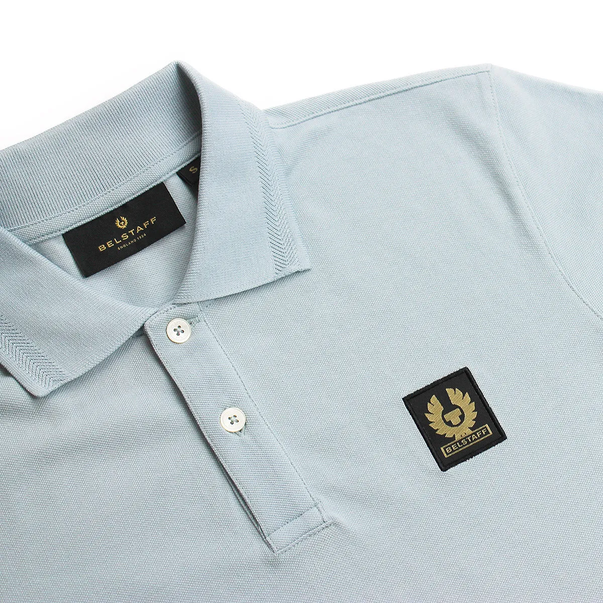 Belstaff - Short Sleeved Polo Shirt in Chalk Blue