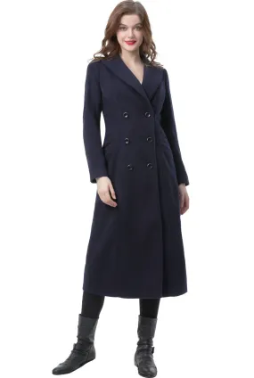 BGSD Women Vivian Double Breasted Wool Long Coat