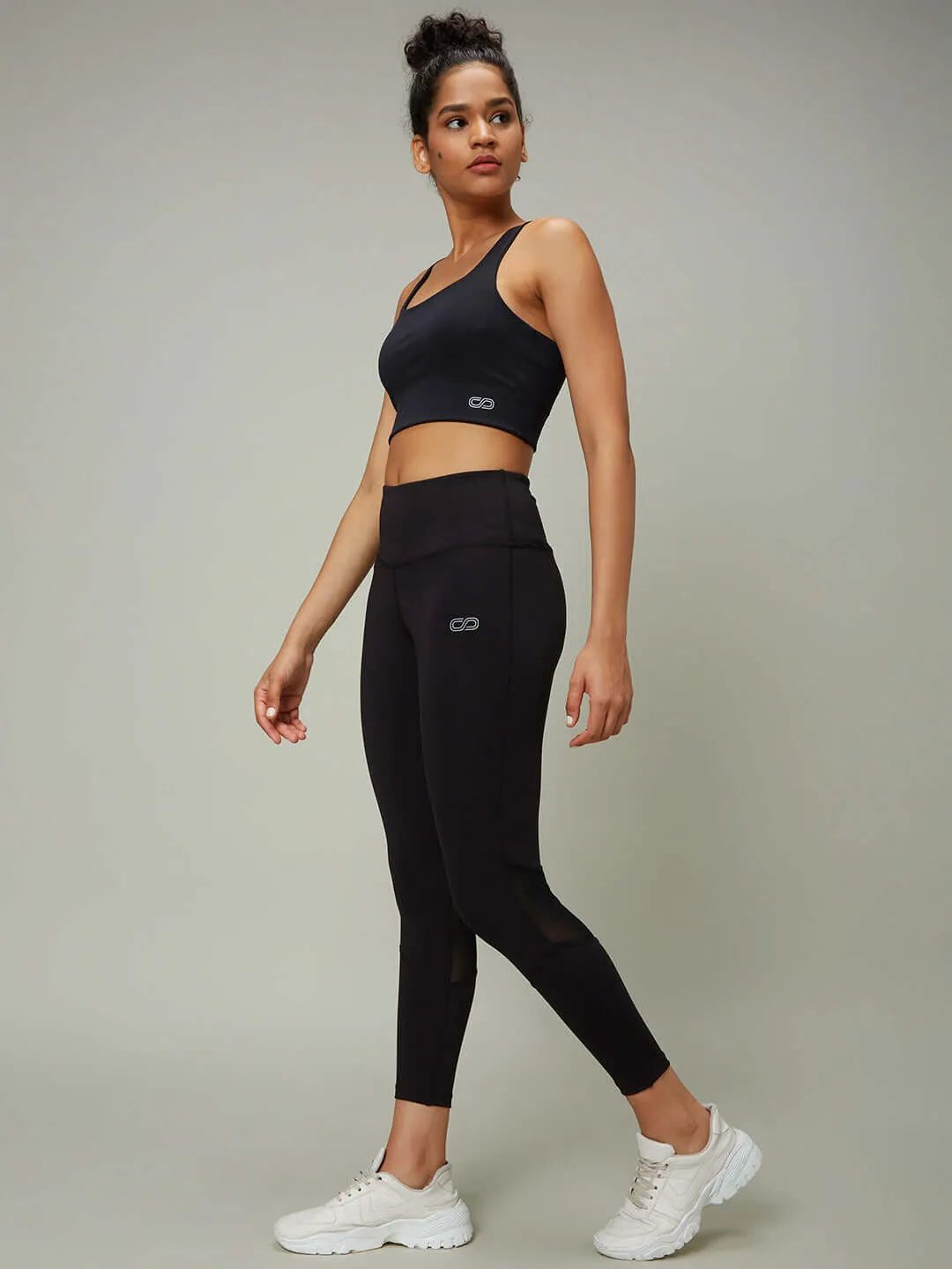 Black High Impact Action Bra and 7/8 Leggings