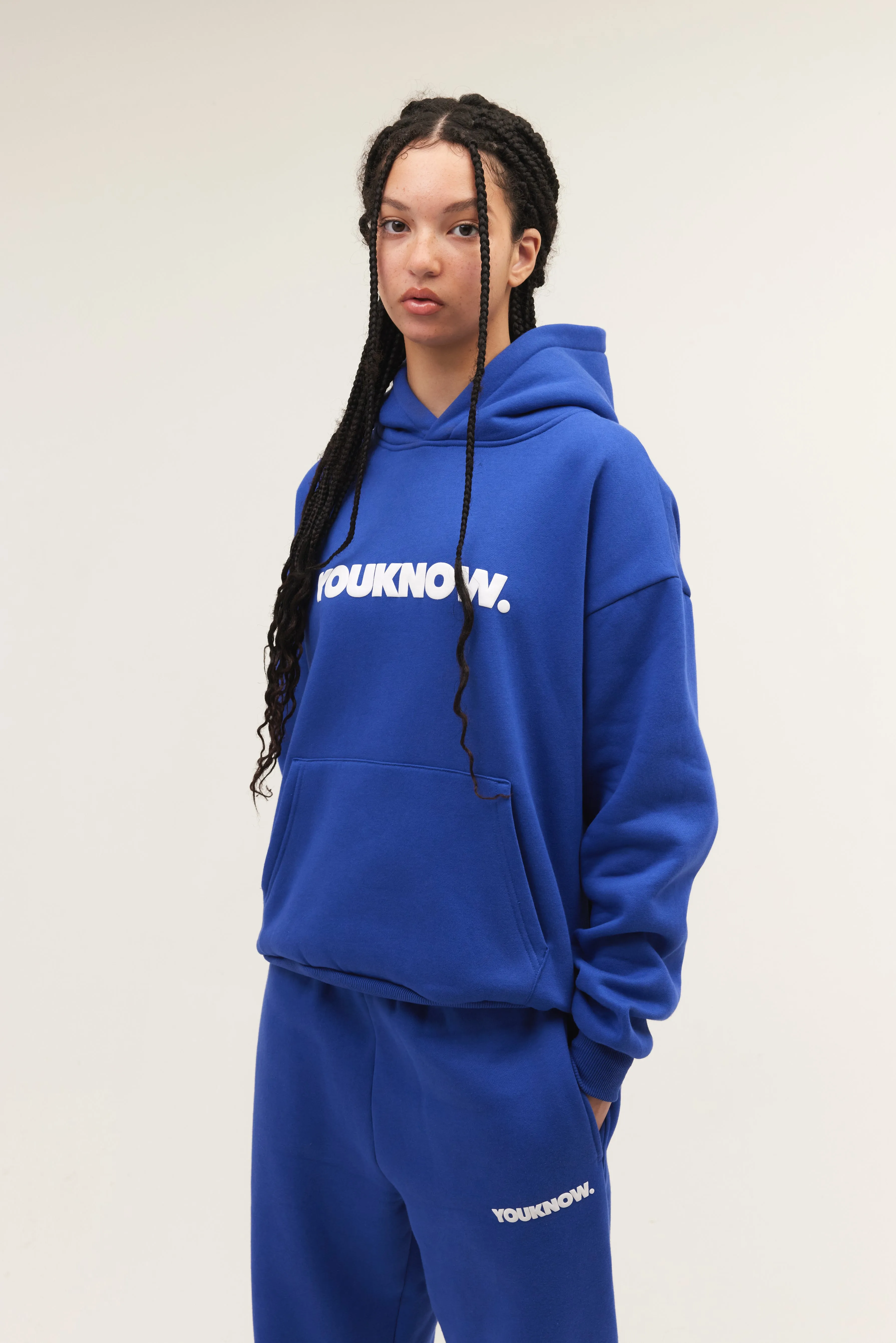 BLOCK HOODIE | BLUE