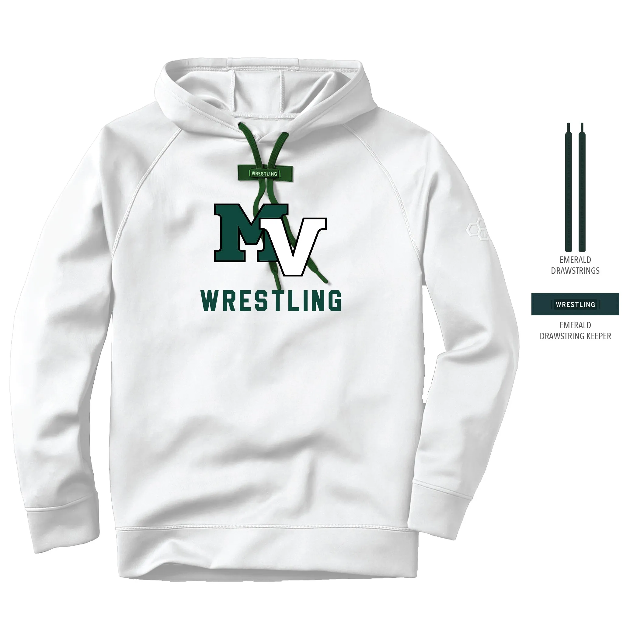 Cool-Touch Hoodie-Unisex--Minisink Valley HS Women Team Store White