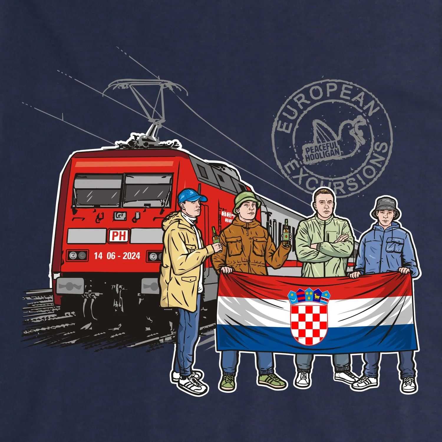 Croatia Excursions Hoodie Navy