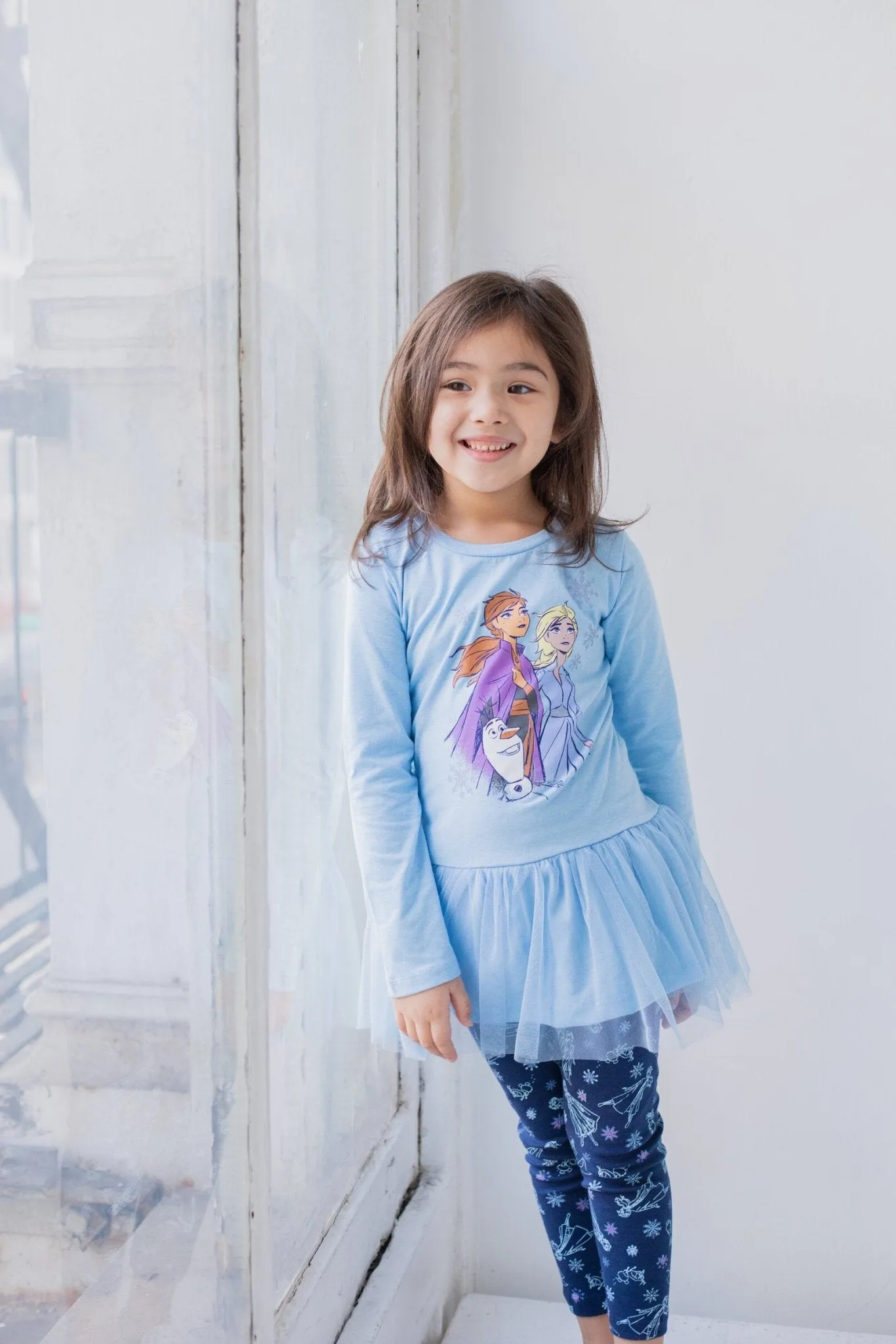 Disney Frozen Peplum T-Shirt and Leggings Outfit Set