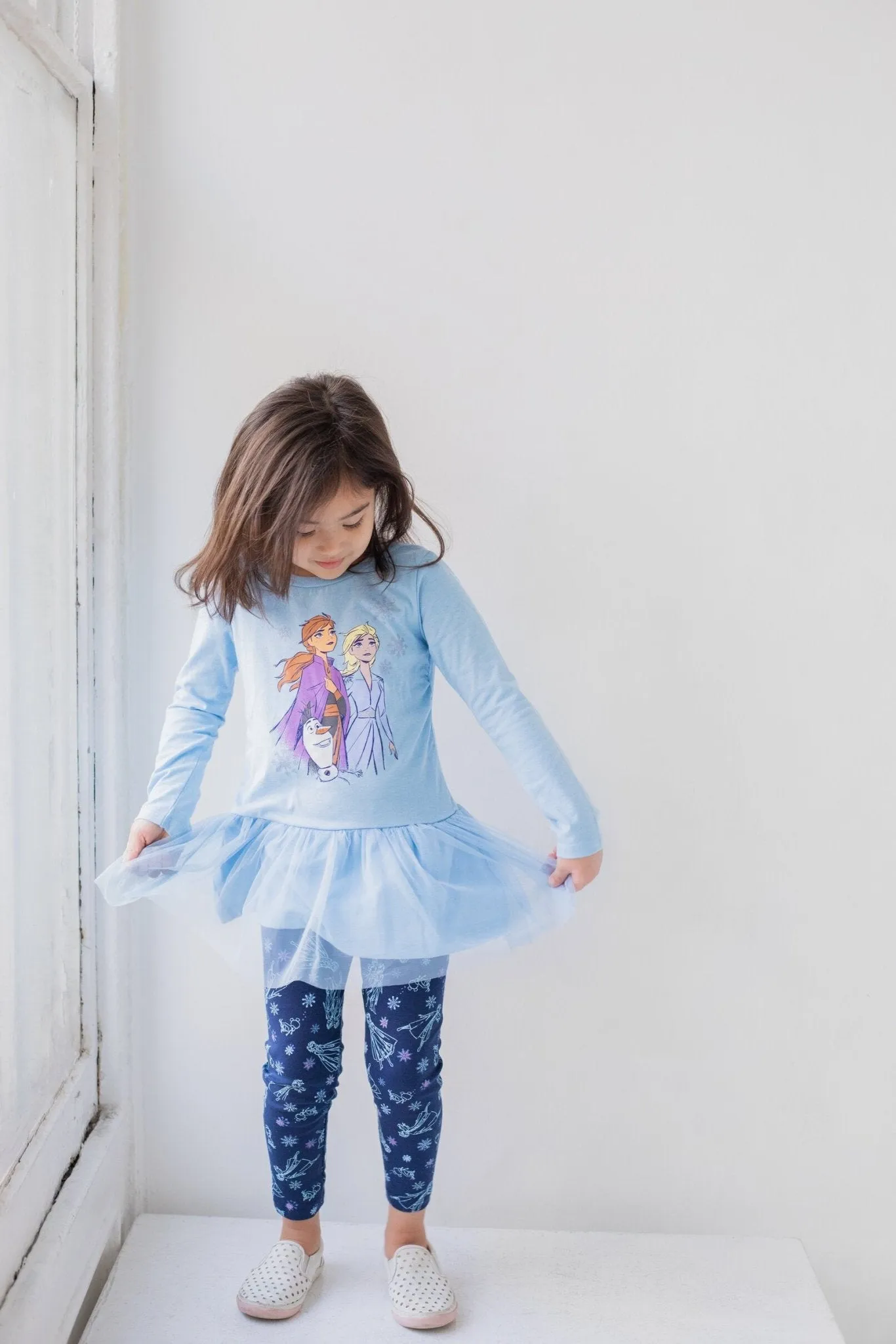 Disney Frozen Peplum T-Shirt and Leggings Outfit Set