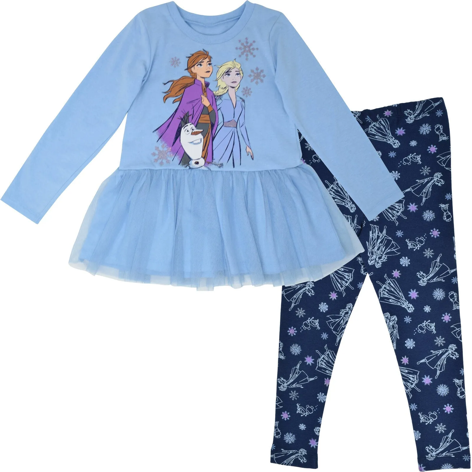 Disney Frozen Peplum T-Shirt and Leggings Outfit Set