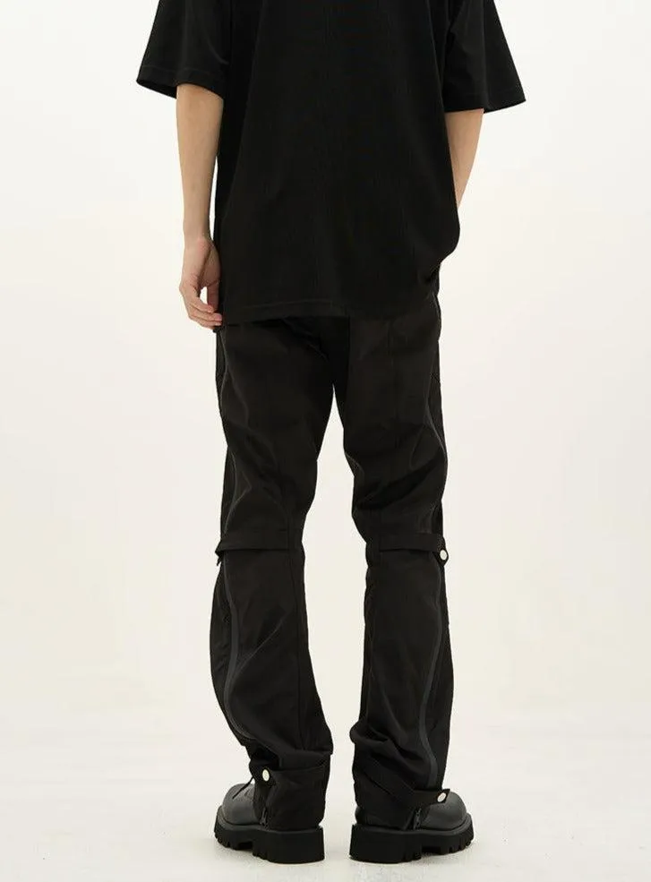 Drawstring Waist Side Zip Pants