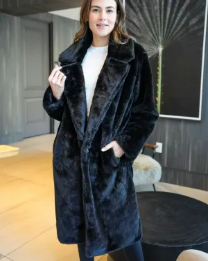 Faux Fur Trench Coat