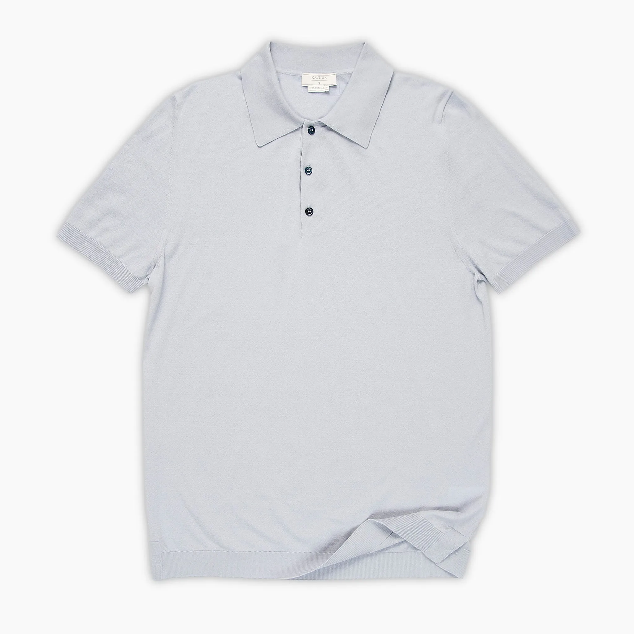 Florent short-sleeved knitted t-shirt in compact Egyptian cotton