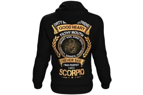 Funny Scorpio Hoodie, Dirty Mind Good Heart Hoodie, Born In Scorpio Star Sign Hoodie For Men And Women