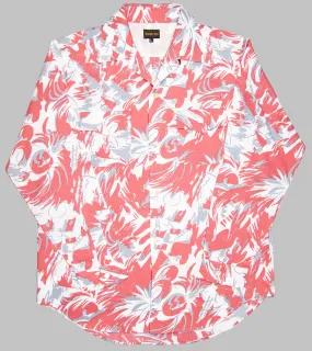 Groovin High Open Collar Shirt Tropical Salmon