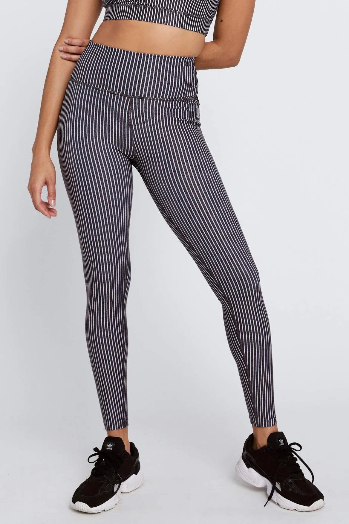 Harper Leggings Black And White Stripe