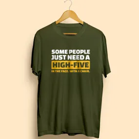 High Five Half Sleeve T-Shirt