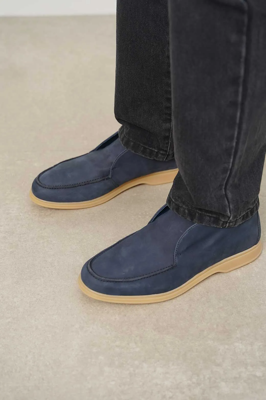 HIGH-TOP LEATHER LOAFERS