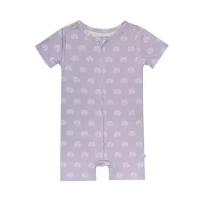 Lavender Rainbows Summer Zip Romper