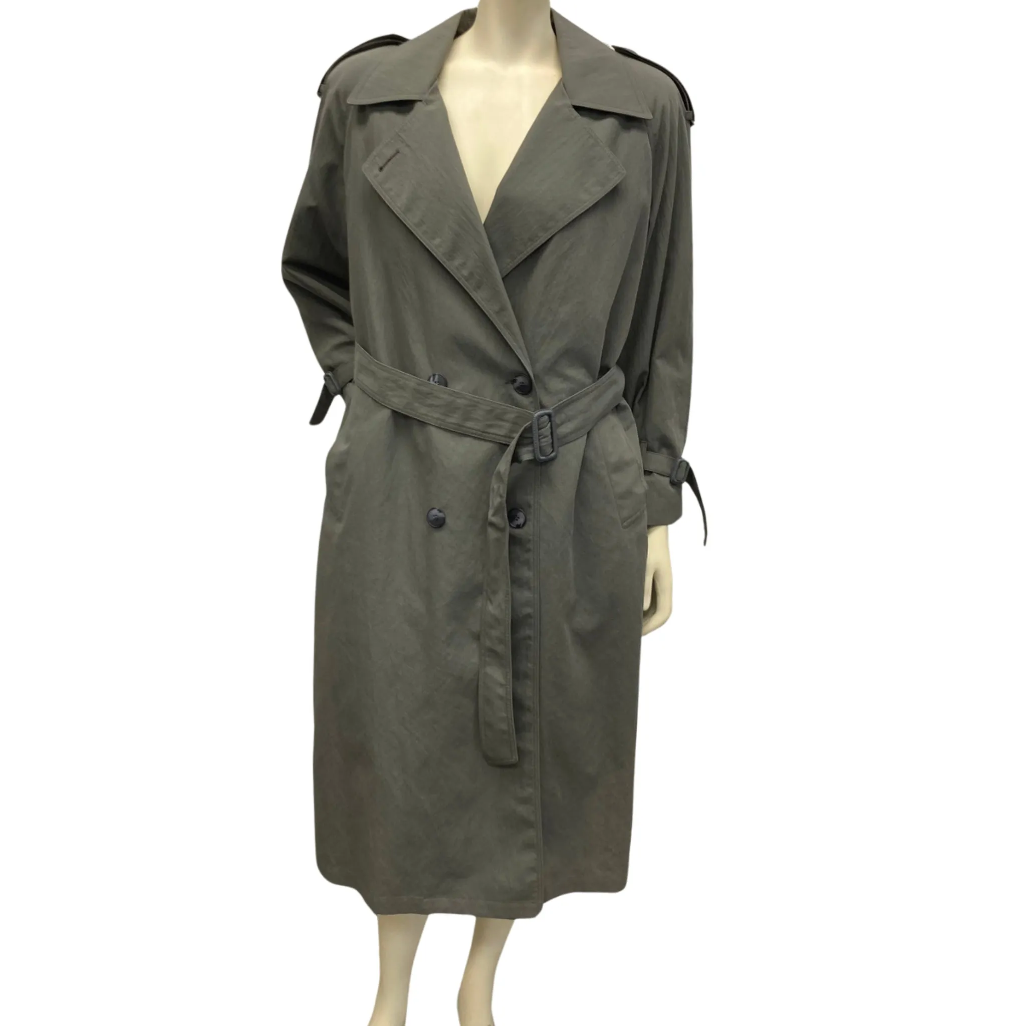 London Fog Vintage Olive Green Trench Coat