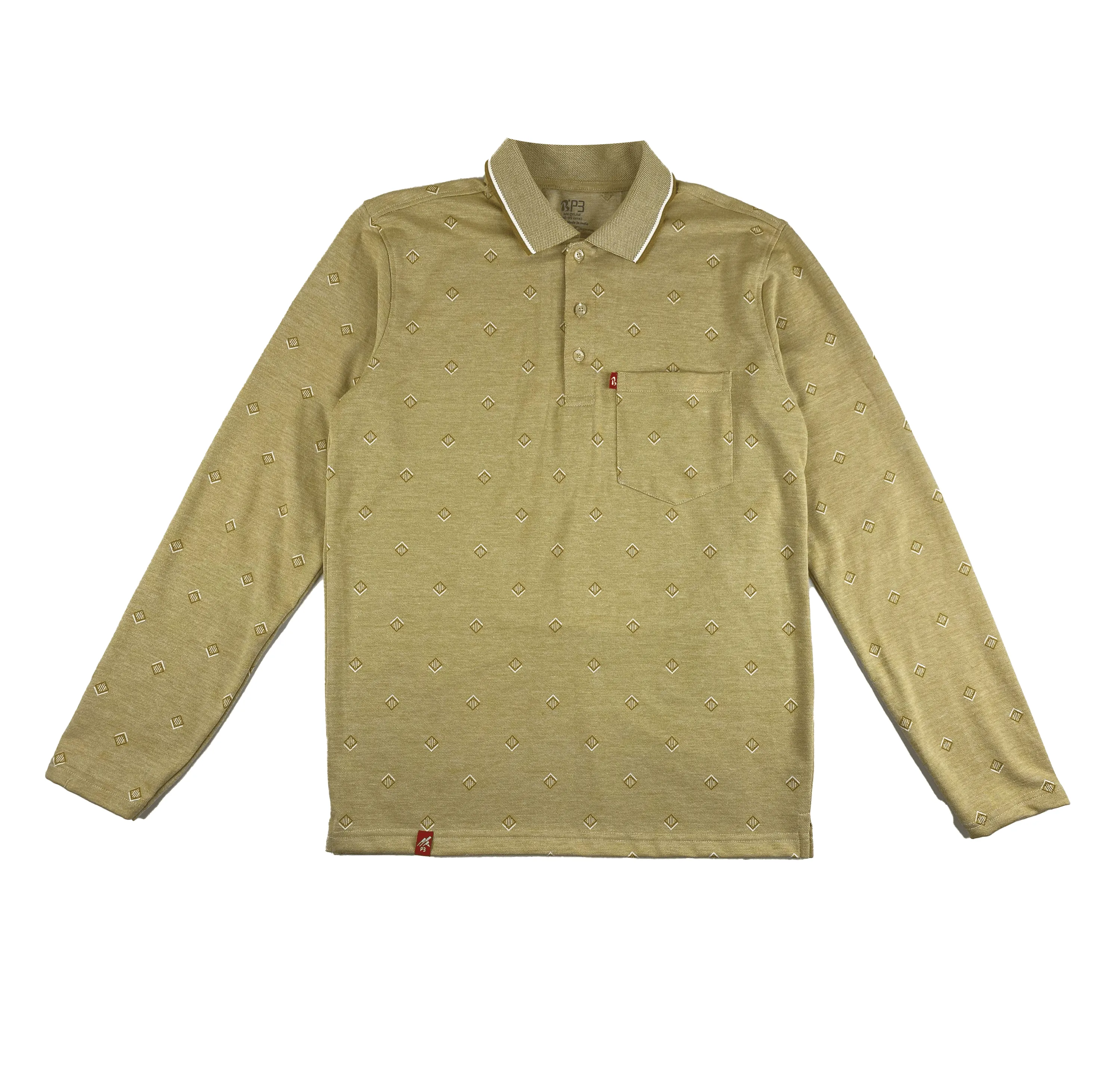 Long Sleeved Flakes Designer Polo