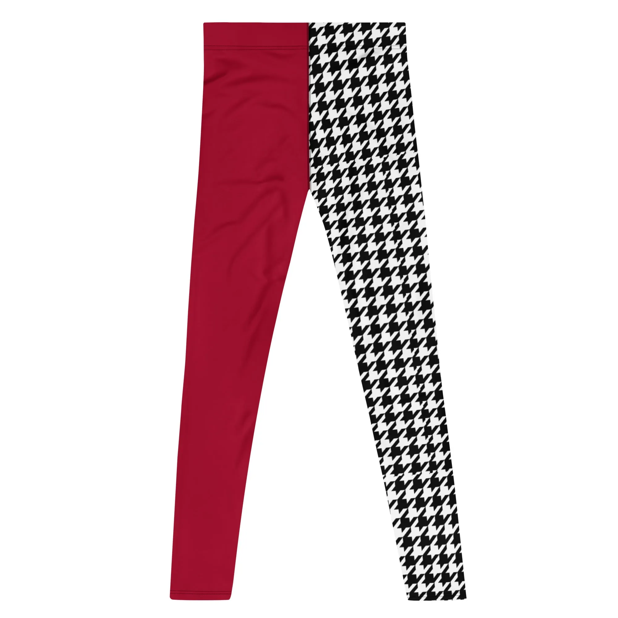 Men's Leggings Red and Houdstooth