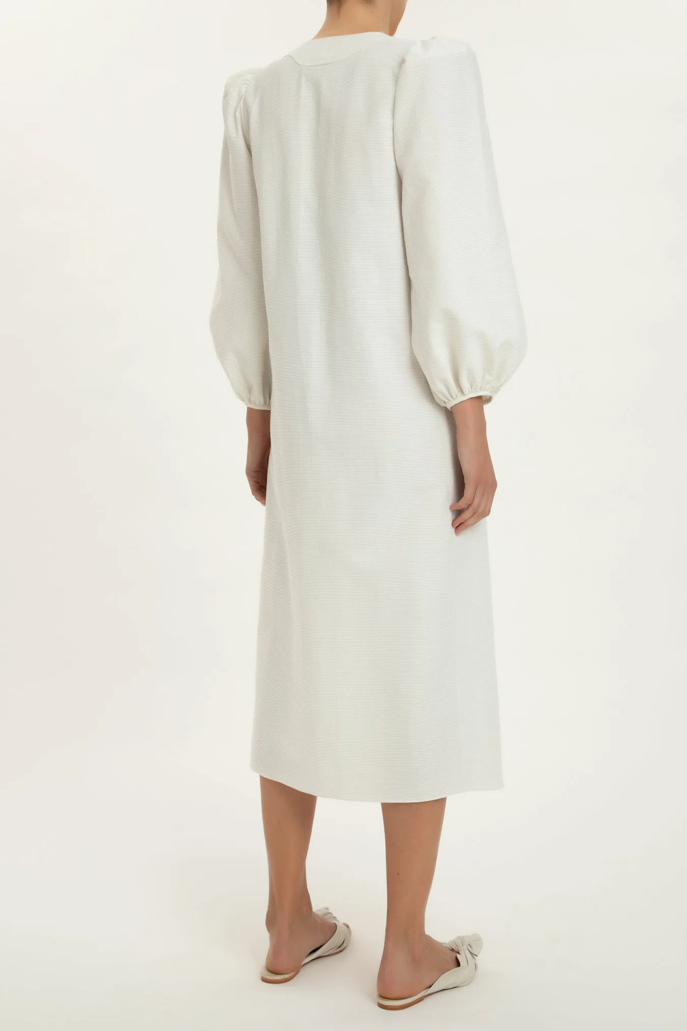 Moves Puff-Sleeved Midi Robe