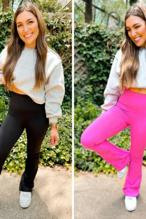 PREORDER: Fallon Flare Suck and Tuck Leggings in Two Colors