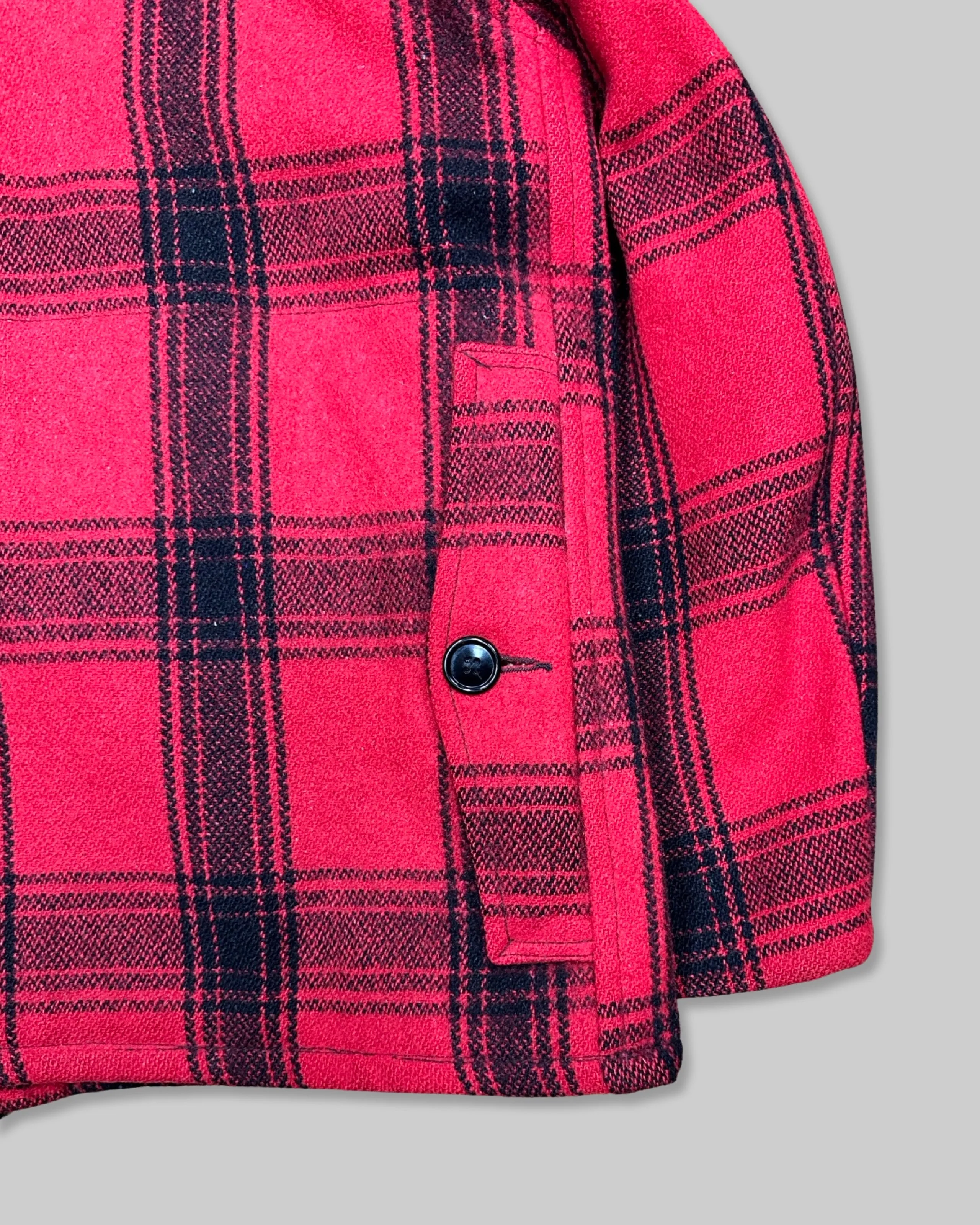 Red Black Checkered Plaid Coat