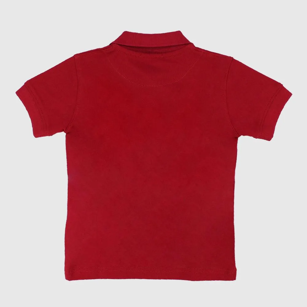 Red Short-Sleeved Polo Shirt