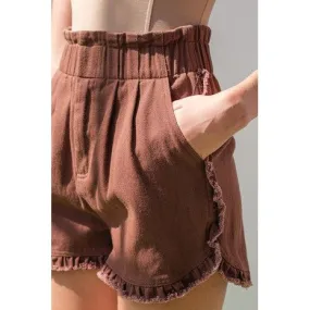 Ruffle High Waist Short