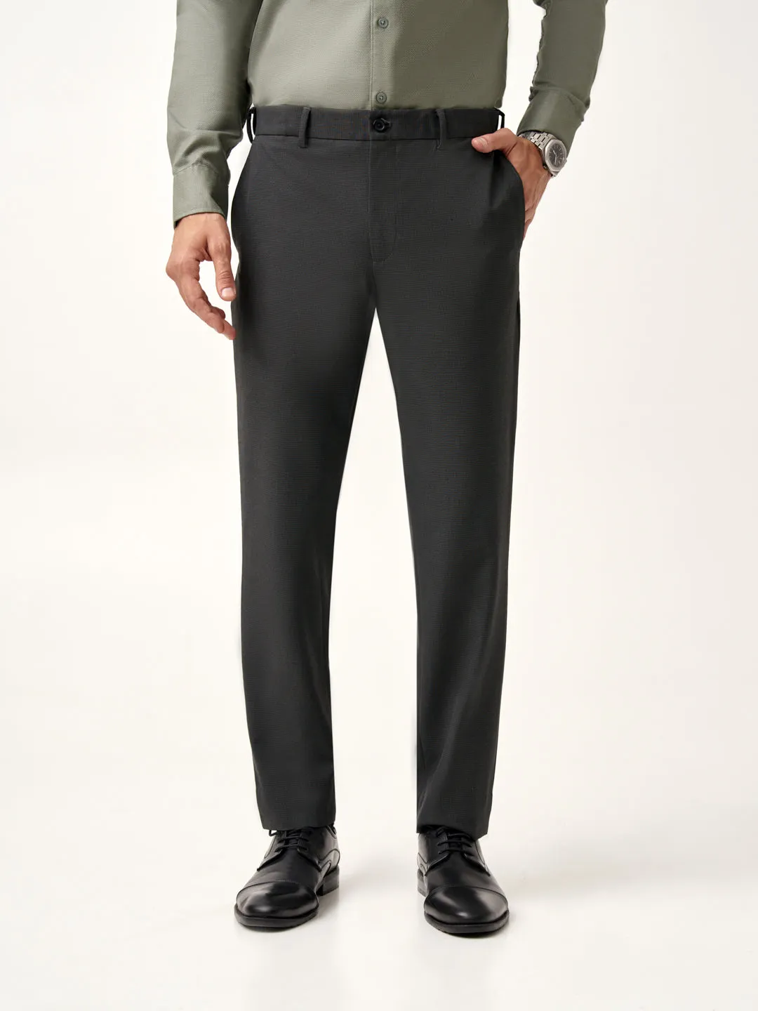 Slate Grey Houndstooth Pants