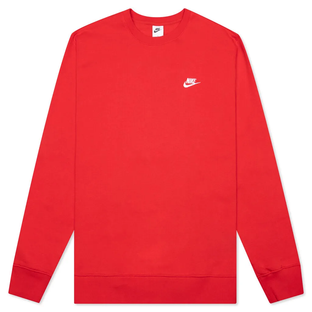 Sportswear Club Fleece Crew - University Red/White