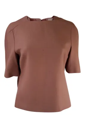 STELLA McCARTNEY Wool Rose Coloured Short Sleeved Top (40)