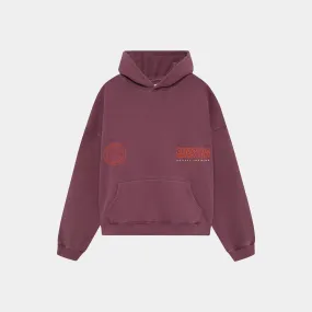 Tatter Merlot Oversized Hoodie