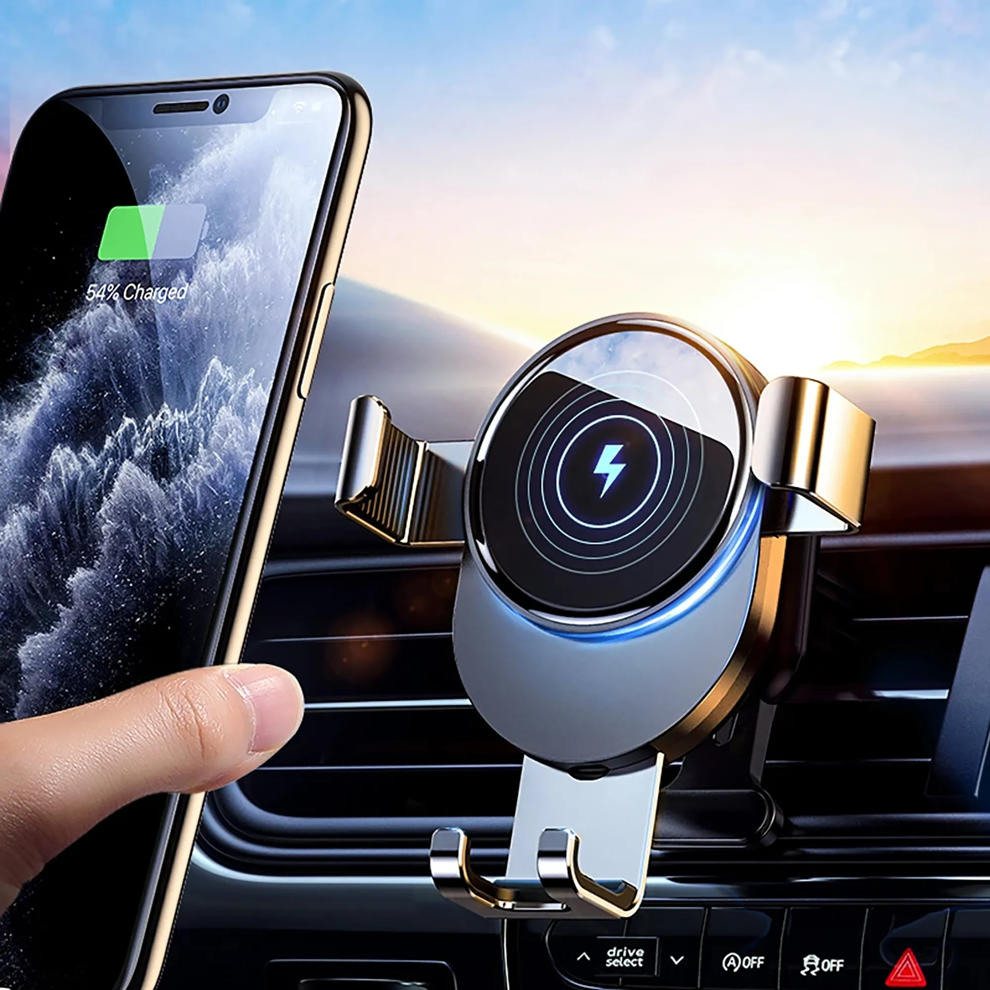 Versatile Car-Mount Phone Holder With Fast Charging Technology