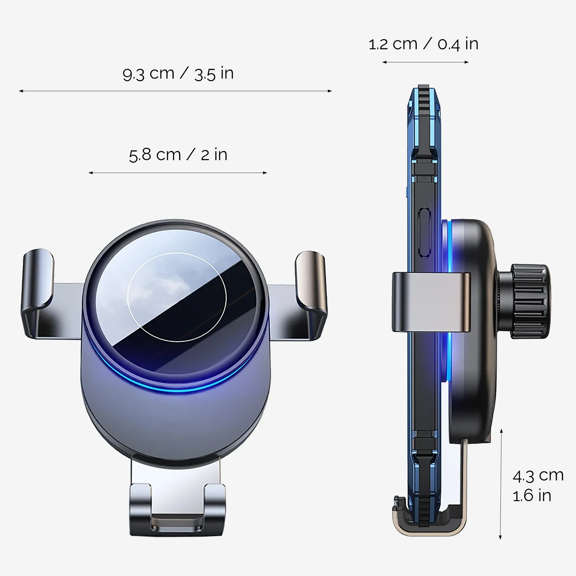 Versatile Car-Mount Phone Holder With Fast Charging Technology