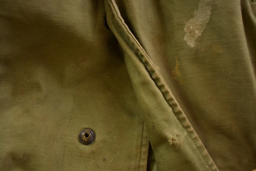 Vintage 1951 US Army Field Jacket Shell / Button Up Jacket / US Army Green / Vintage Army / Streetwear Fashion / Army Jacket