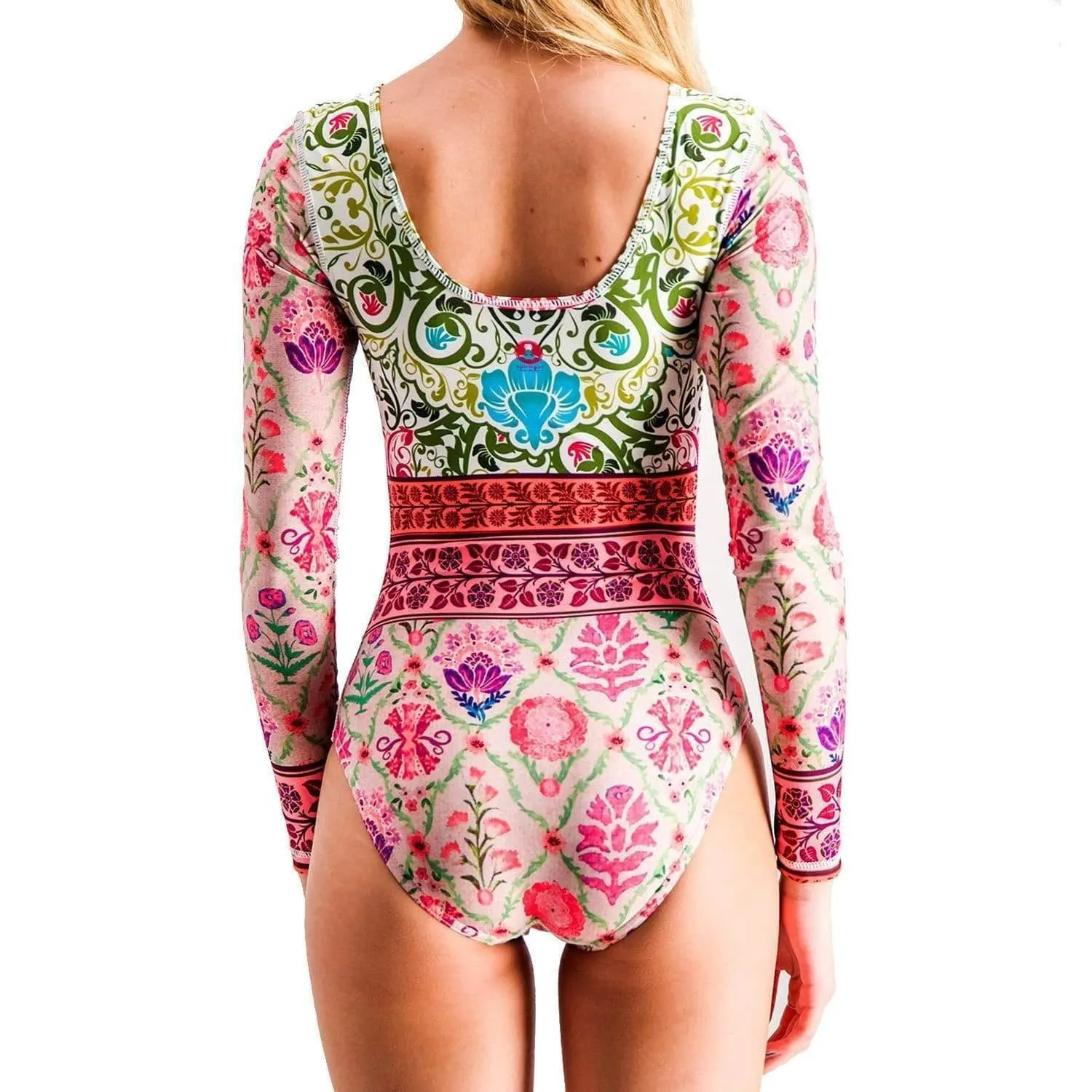 Vintage Bloom one piece long sleeved swimsuit