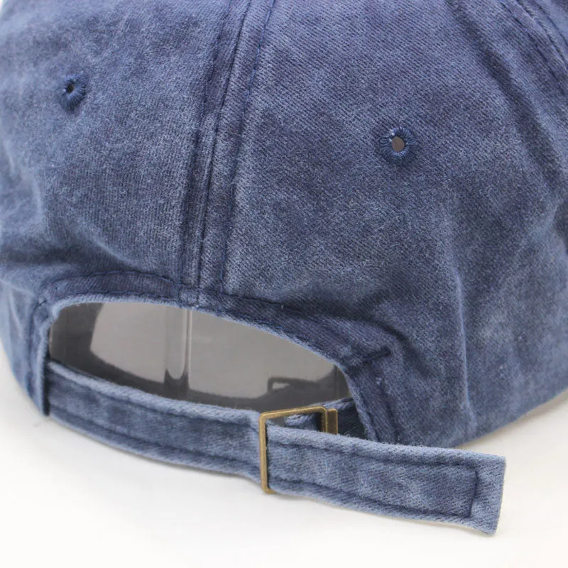 Vintage Washed Denim Cotton Sports Baseball Cap for Women and Men