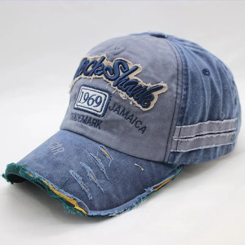 Vintage Washed Denim Cotton Sports Baseball Cap for Women and Men