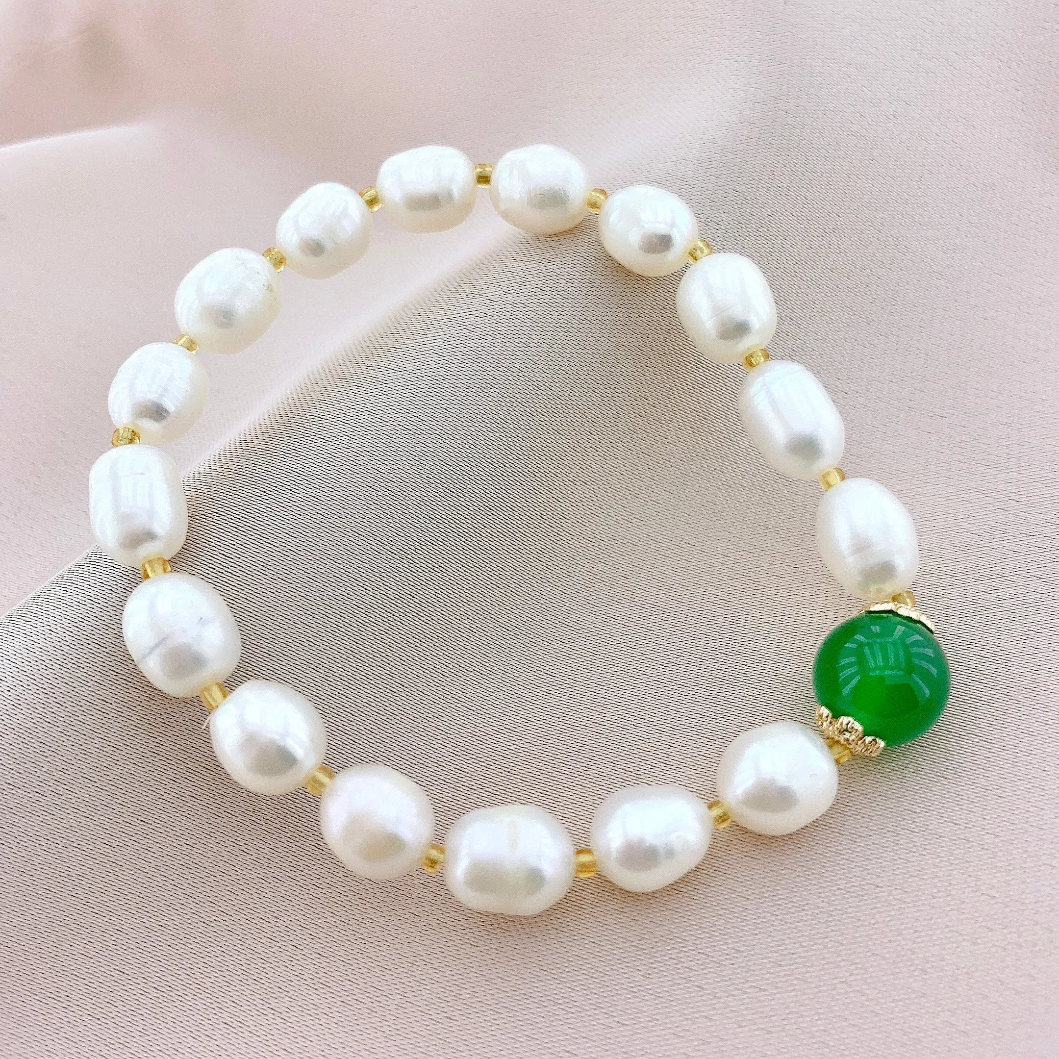 Women's Fashion Fresh Water Pearl Gemstone Bracelet