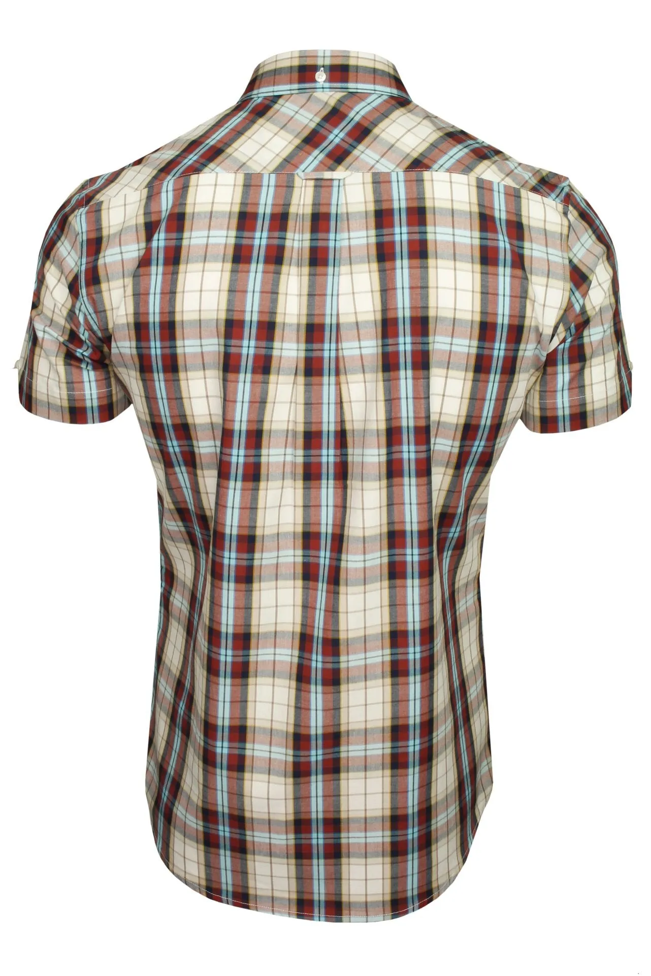 Xact Mens Cotton Checked Shirt - Short Sleeved