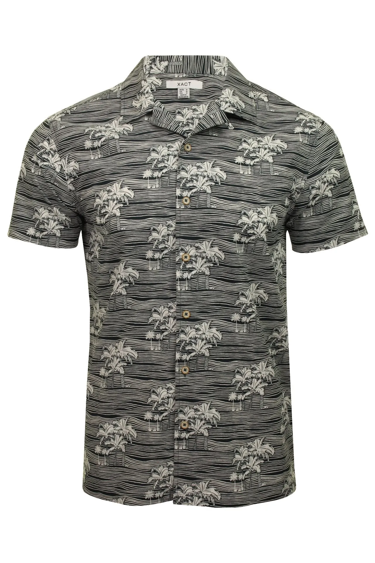 Xact Mens Floral Hawaiian Shirt  Short Sleeved