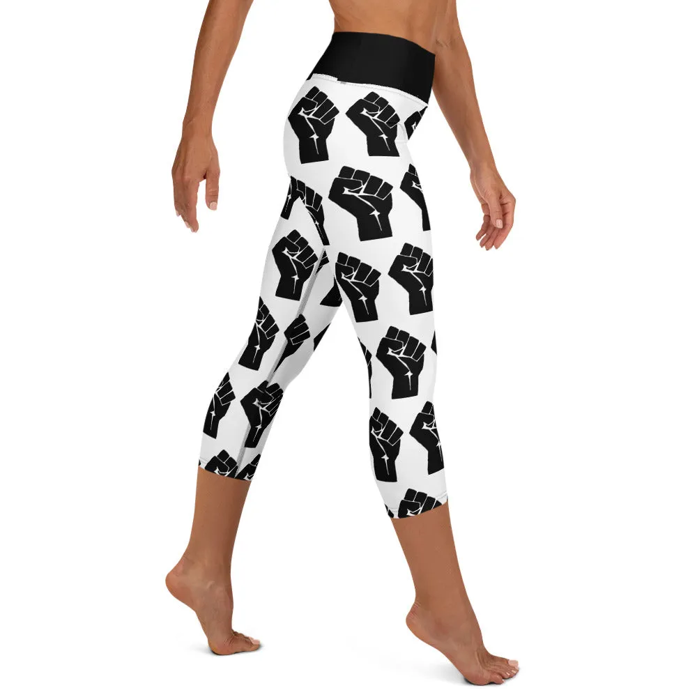 Yoga Capri Leggings raised fist